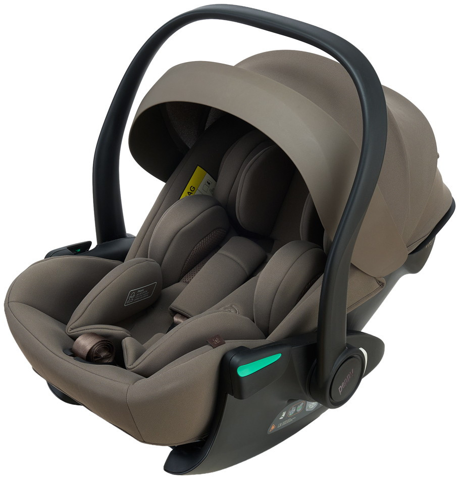 Детская коляска Peppy Soho 3 в 1 с автокреслом Jet Brown Cappuccino (капучино) рама шоколад
