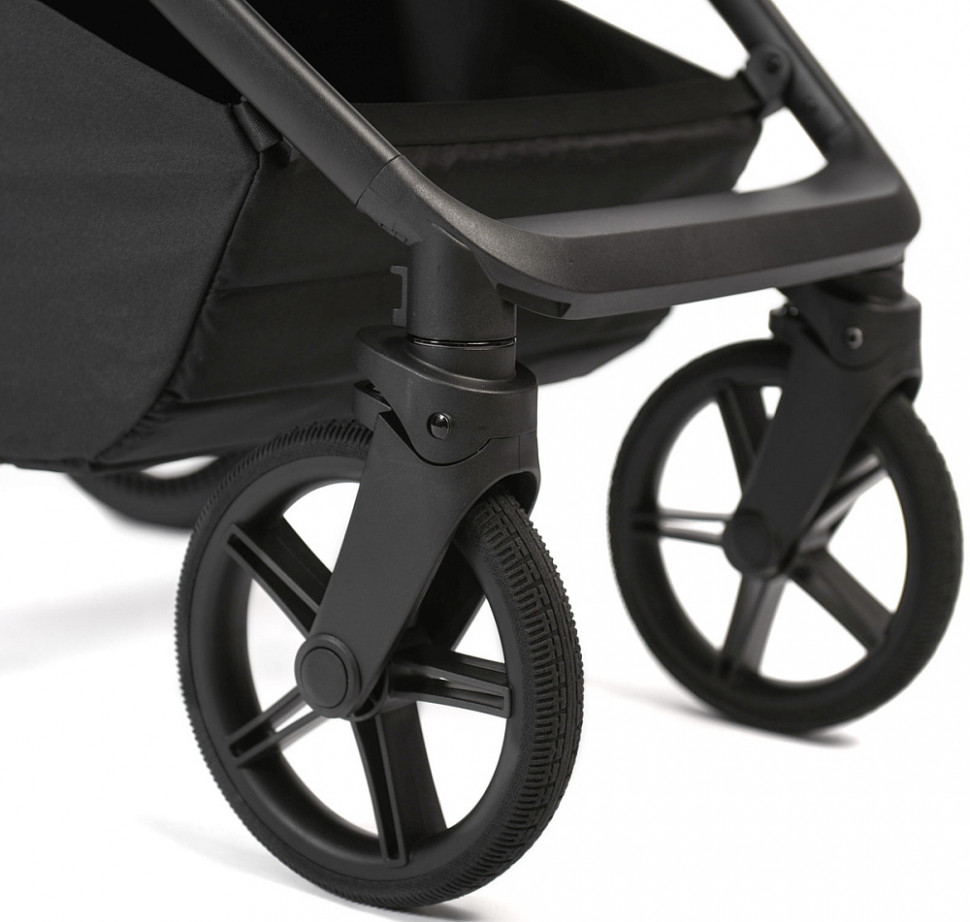 Детская коляска Peppy Monaco Plus 4 в 1 с автокреслом Jovikids Aria Black и базой Black (черный), рама черная