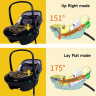 Детская коляска Peppy Monaco Plus 4 в 1 с автокреслом Jovikids Aria Black и базой Black (черный), рама черная