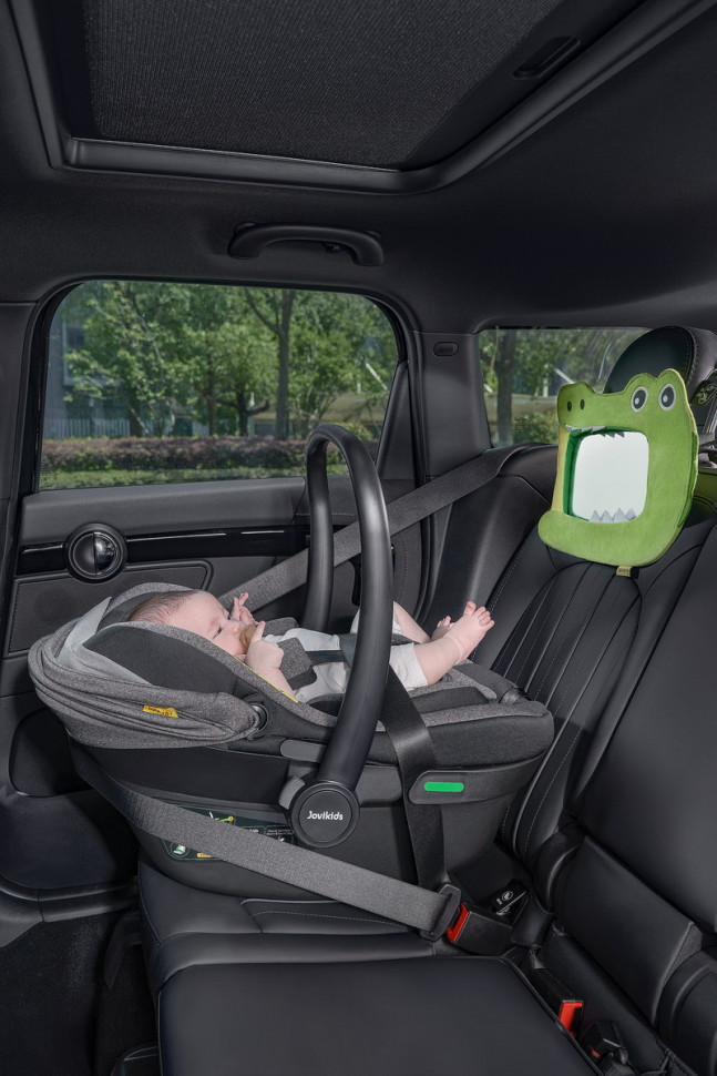 Детская коляска Peppy Monaco Plus 4 в 1 с автокреслом Jovikids Aria Black и базой Black (черный), рама черная