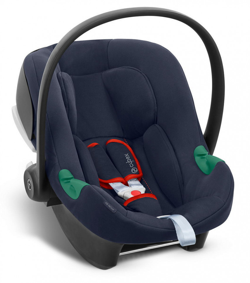Коляска 3 в 1 Cybex Priam IV Chrome Brown complete и автокресло Aton B2 i-Size Bay Blue Leaf Green