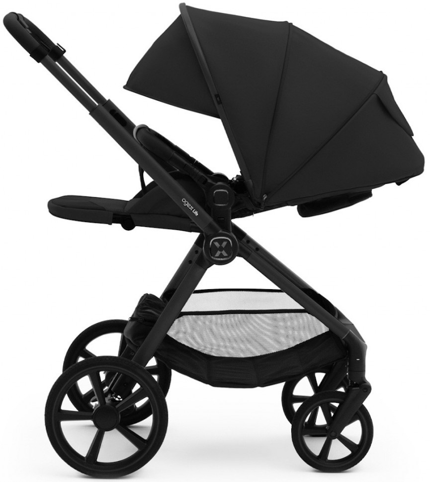 Коляска Agex Life 3 в 1 матовая рама с автокреслом i-Safe Black ALB583 Black (Черный)