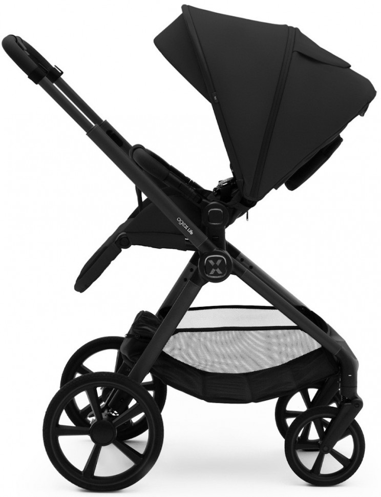 Коляска Agex Life 3 в 1 матовая рама с автокреслом i-Safe Black ALB583 Black (Черный)