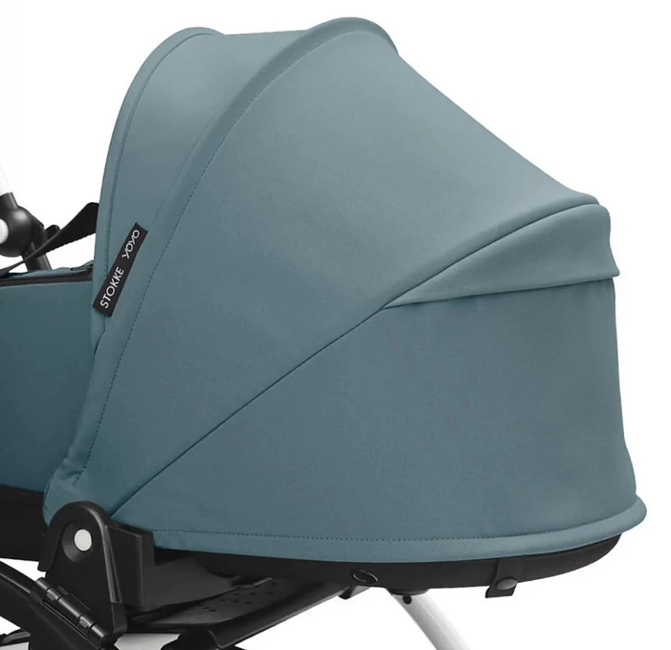 Коляска для новорожденных Stokke YOYO3 Newborn Shell 0+ рама белая White Aqua
