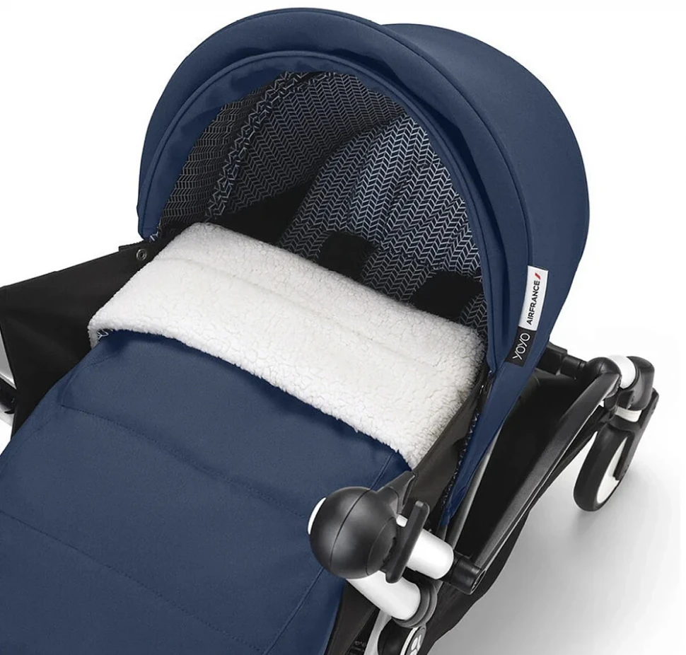 Коляска для новорожденных Stokke YOYO3 Newborn Pack 0+ рама белая White Air France Blue