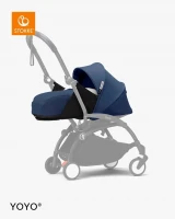 Коляска для новорожденных Stokke YOYO3 Newborn Pack 0+ рама белая White Air France Blue