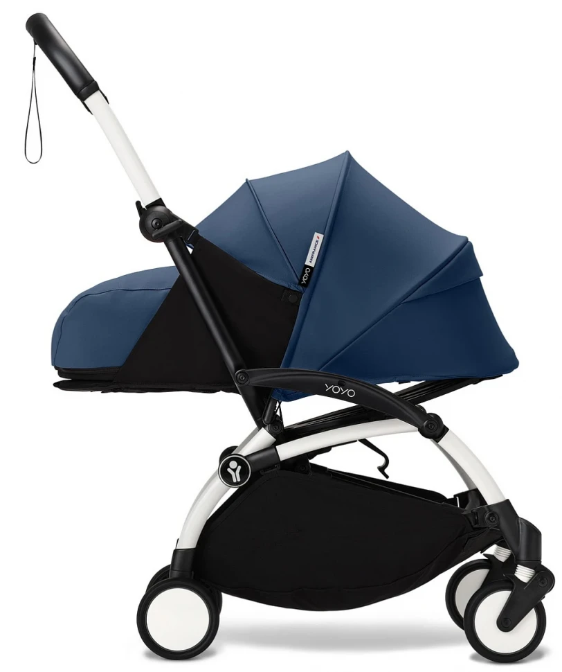 Коляска для новорожденных Stokke YOYO3 Newborn Pack 0+ рама белая White Air France Blue