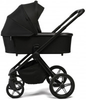 Детская коляска Peppy Monaco Plus 2 в 1 Black (черный), рама черная