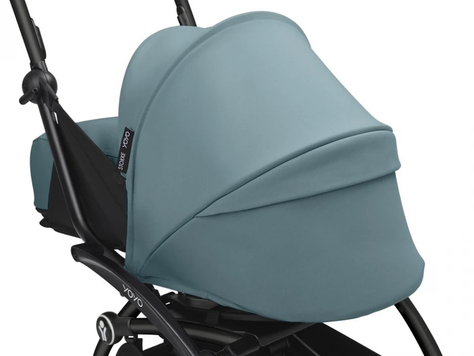 Коляска для новорожденных Stokke YOYO3 Newborn Pack 0+ рама чёрная Black Aqua Коляска для новорожденных Stokke YOYO3 Newborn Pack 0+ рама чёрная Black Aqua