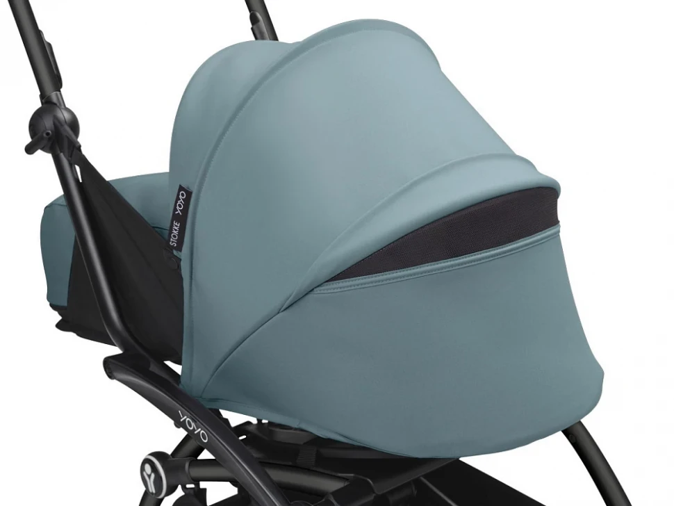 Коляска для новорожденных Stokke YOYO3 Newborn Pack 0+ рама чёрная Black Aqua Коляска для новорожденных Stokke YOYO3 Newborn Pack 0+ рама чёрная Black Aqua