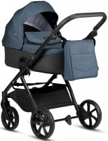 Детская коляска Tutis Leo 3 Plus 4 в 1 с автокреслом Elo Lux EduSky Black и базой 1582288 Deep Blue