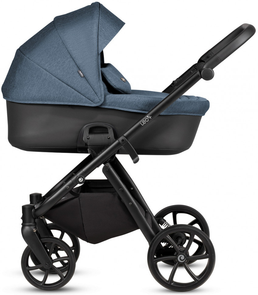 Детская коляска Tutis Leo 3 Plus 4 в 1 с автокреслом Elo Lux EduSky Black и базой 1582288 Deep Blue