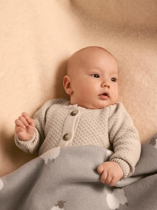 Плед детский Loomknits Animal Sheeps W164 серый